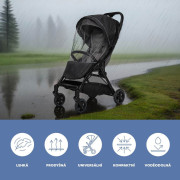 Pláštenka na kočík univerzálna exclusive Black Zopa