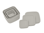 Súprava boxov na desiatu 3 ks Platinum Silicone KikkaBoo