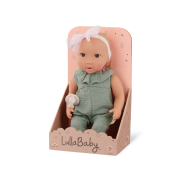 Bábika 35 cm v overale s čelenkou LullaBaby