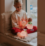 LED silikónová nočná lampička - baklažán Mary's