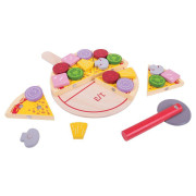 Drevená krájacia pizza Bigjigs Toys