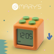 Budík kocka, oranžová Mary's