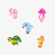 Amulety - ozdoby na topánky Amuletz Morské zvieratká mix Coqui