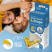 Ochrana rohov a hrán transparentná L-profil sada 12ks Sipo