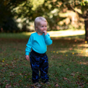 Detské tepláky s vysokým pásom Blesk - čierna Esito