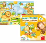 Prvé hranie Africké zvieratká maxi puzzle 15 dielikov Dino
