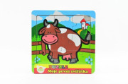 Mini puzzle drevené 9 dielikov Moje prvé zvieratká pre najmenších