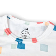 Súprava tenká chlapčenská KR Outlast® Biele kocky / tm. lišajník Little Angel