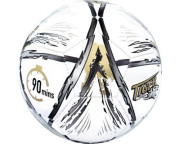 Lopta futbalová, veľkosť 5, strieborno-zlatá