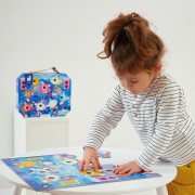 Puzzle v kufríku Jednorožec na koncerte 24 ks Janod