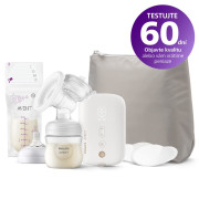 Odsávačka materského mlieka elektrická Premium nabíjacia SCF396/31 + Darček Philips Avent