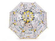 Chlapčenský priehľadný vystreľovací dáždnik auta