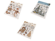 Vianočné samolepky plastické 3D na okná a dvere