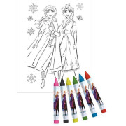 Samolepkový set s omaľovánkami a voskovkami 500ks Ľadové kráľovstvo