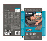 Semišový nafukovací vankúš 42 x 26 cm Bestway