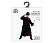Kostým Čarodejník čierno/červený