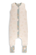 Celoročný spací vak s nohavicami Vintage Animals Sleepee Sky Blue/Cream