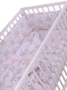 3-dielna sada Mantinel s obliečkami Rainbow biela s potlačou 120x90 cm