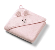 Detská osuška s kapucňou babyono 100x100 cm Králik Ružová