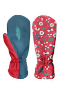 Detské softshellové rukavice Lienky červená