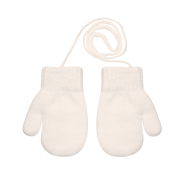 Zateplené zimné rukavice so šnúrkou trblietavé 4 - 6 rokov