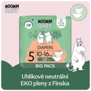 Moomin Baby 5 Maxi 10-16 kg (60 ks), eko plienky