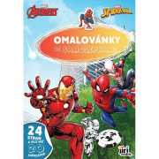 Maľovanky A4 so samolepkami Marvel