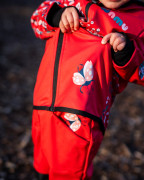 Softshellová bunda detská Lienky červená Wamu