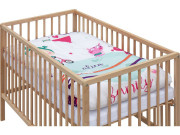 Detská postieľka s kompletnou výbavou 120 x 60 cm, Moly Scarlett