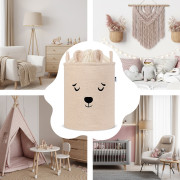 Kôš na hračky Premium Bouclé so šnúrkou 43 l Sipo