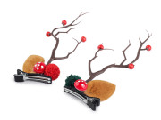 Párty sponky do vlasov vianočné parohy so šípkami