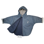 Jesenná bunda do dažďa námornícka modrá Česká výroba Babyservice Vel. 18 mes