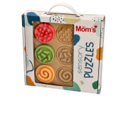 Puzzle senzorické kolieska, pastelové