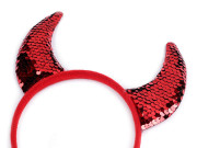 Čertovské rohy s flitrami