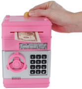 Trezor ružový s odomykaním na kód so svetlom a zvukom