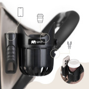 Uni držiak na nápoje & telefón 2 v 1 čierny Sipo