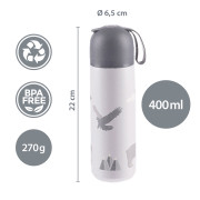 Termoska na tekutiny so silikónovým držiakom 400 ml Zopa