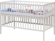 Detská postieľka s kompletnou výbavou biela 120 x 60 cm Doneto Scarlett