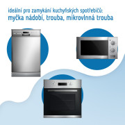 Bezpečnostný zámok na dvierka rúry, odolný voči teplu 1 ks Sipo