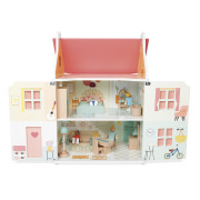 Drevený domček pre bábiky s rodinou a nábytkom Janod