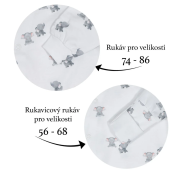 Dojčenský overal na spanie Sloneček biela Esito