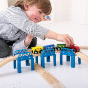 Drevené koľaje set mostnej konštrukcie Bigjigs Rail