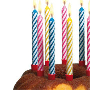 Tortové narodeninové sviečky so stojanmi, 12 ks SusyCard
