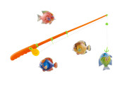 Hra ryby/rybár magnetické 4ks+prút