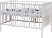 Detská postieľka s kompletnou výbavou biela Lila 120 x 60 cm Scarlett