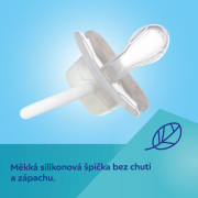 Cumlík svietiaci silikónový symetrický Love Mum & Dad 6 - 18 m, 2 ks Canpol babies