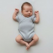 Zavinovacie dojčenské body mušelín Šedá Baby Service