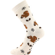 Ponožky detské froté Sibír 08 ABS s obrázkami dievčenské (3 páry)