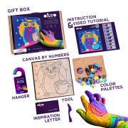 Sova výtvarná sada maľovania hmotou podľa čísel 29 x 29 cm Okto