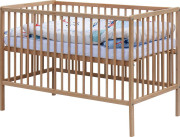 Detská postieľka prírodná s kompletnou výbavou 120 x 60 cm Lumpy Scarlett